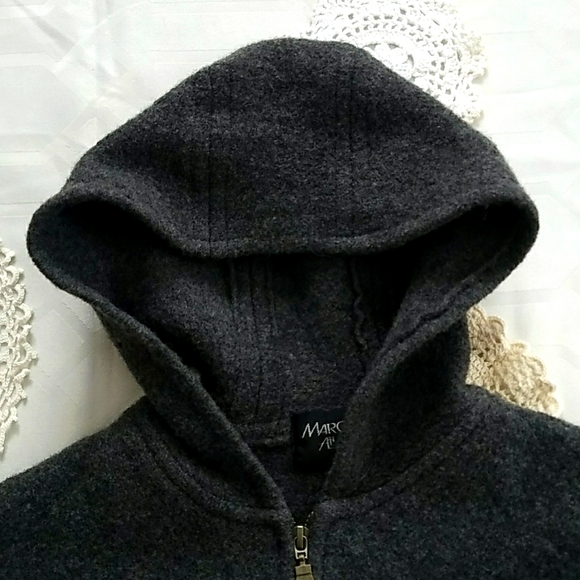 Vintage Marc Allan Grey 100% Wool Sweater - Picture 3 of 7